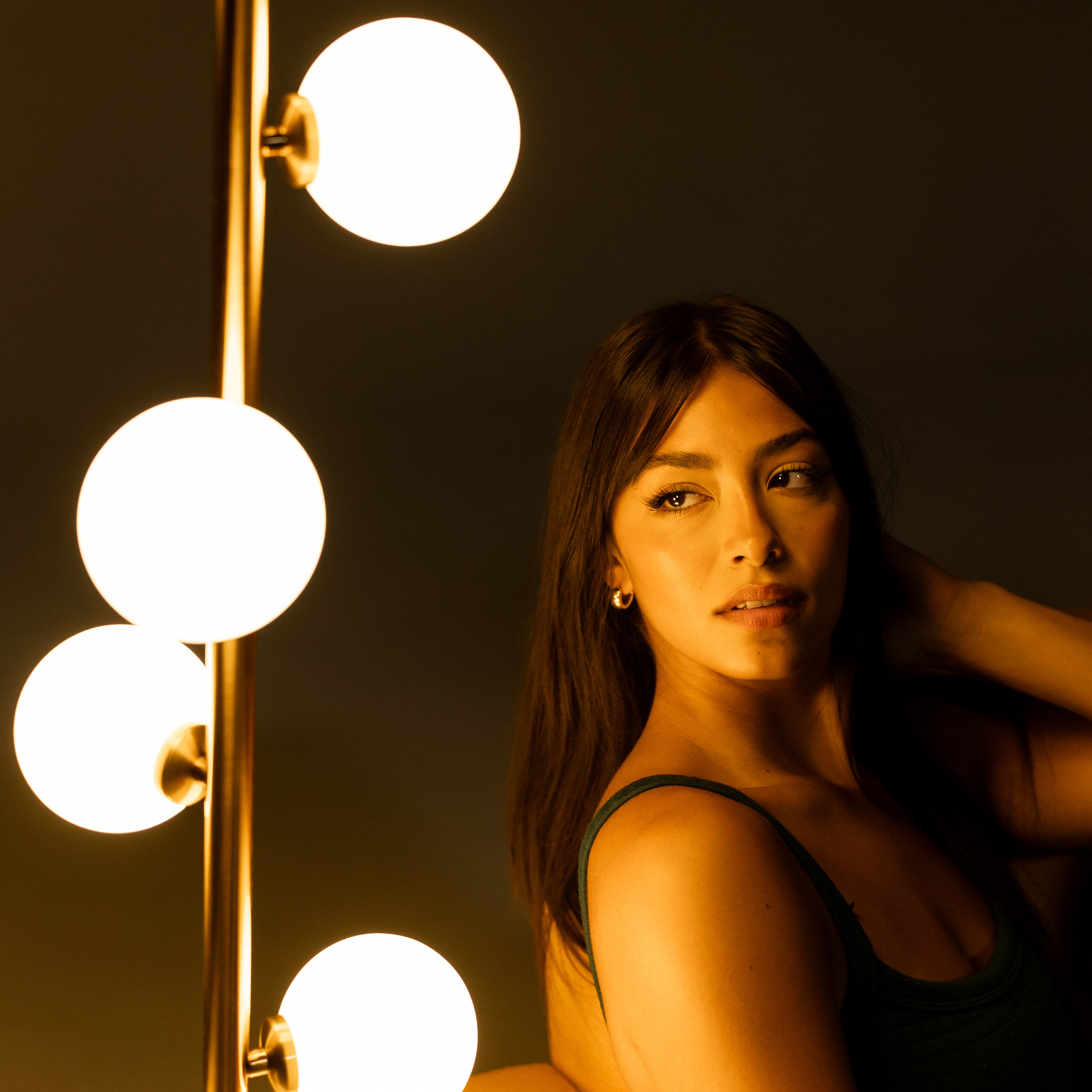 Scandinavische Minimalistische Staande Lamp Met Glazen Bollen En Warm Licht | Restfield