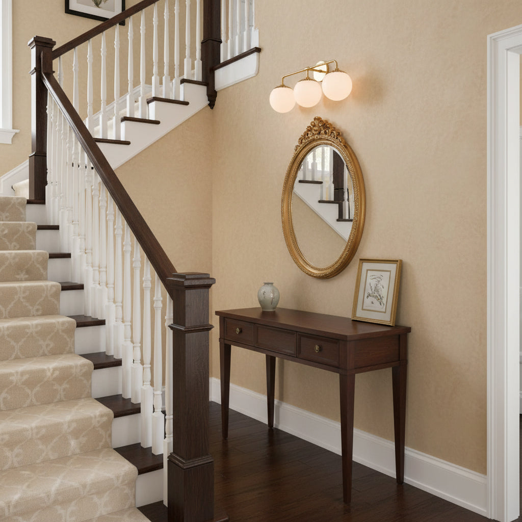 Art Deco Wandlamp met Bloemkap en Glazen Bol – Design Wandverlichting in Messing, Zwart of Nikkel voor Woonkamer en Badkamer | Restfield