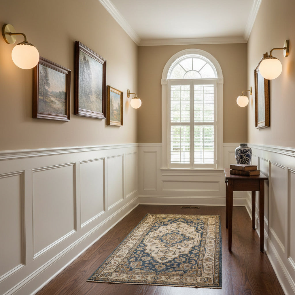 Art Deco Wandlamp met Bloemkap en Glazen Bol – Design Wandverlichting in Messing, Zwart of Nikkel voor Woonkamer en Badkamer | Restfield