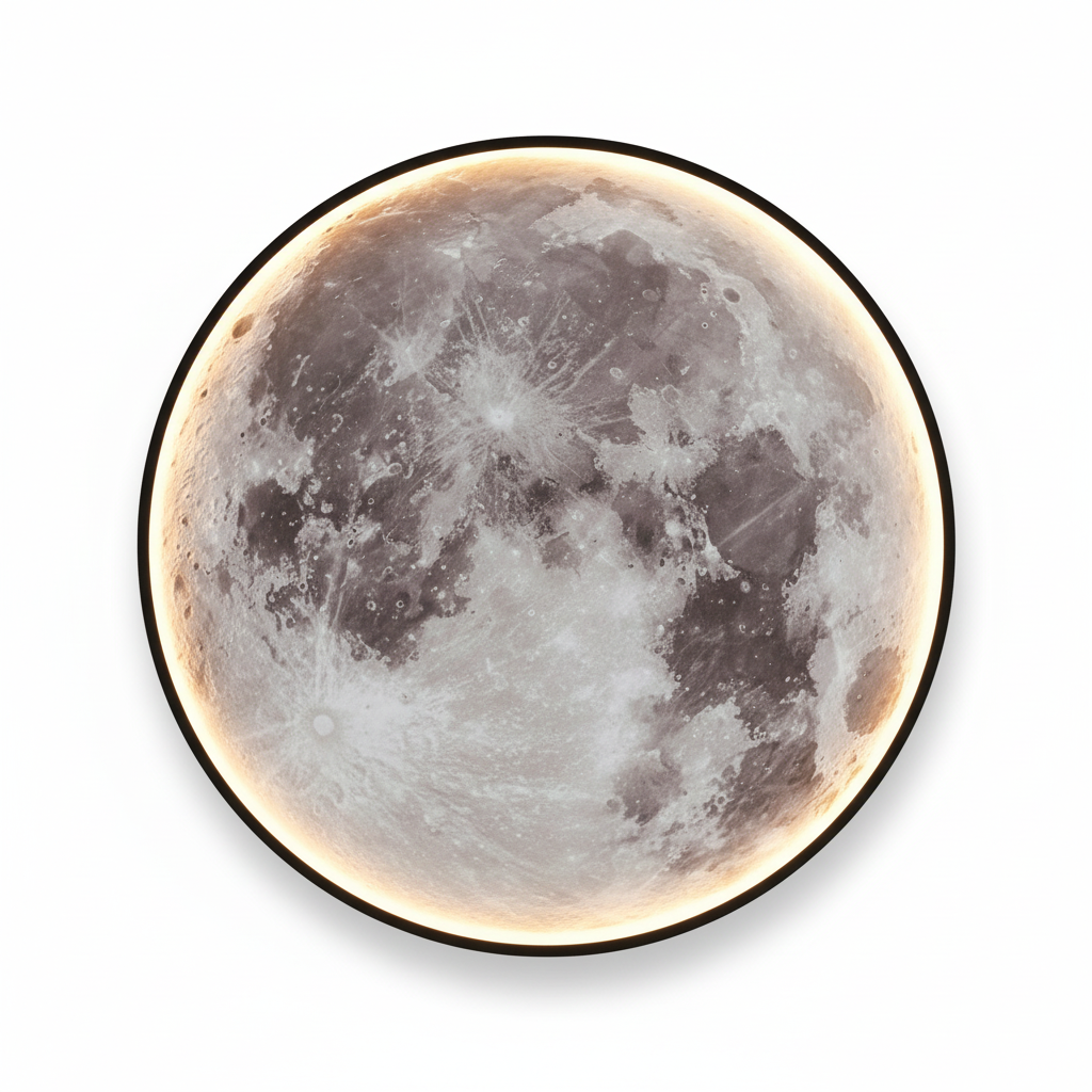 Maan Wandlamp Met Instelbaar Led Licht En Realistische Maanstructuur | Restfield