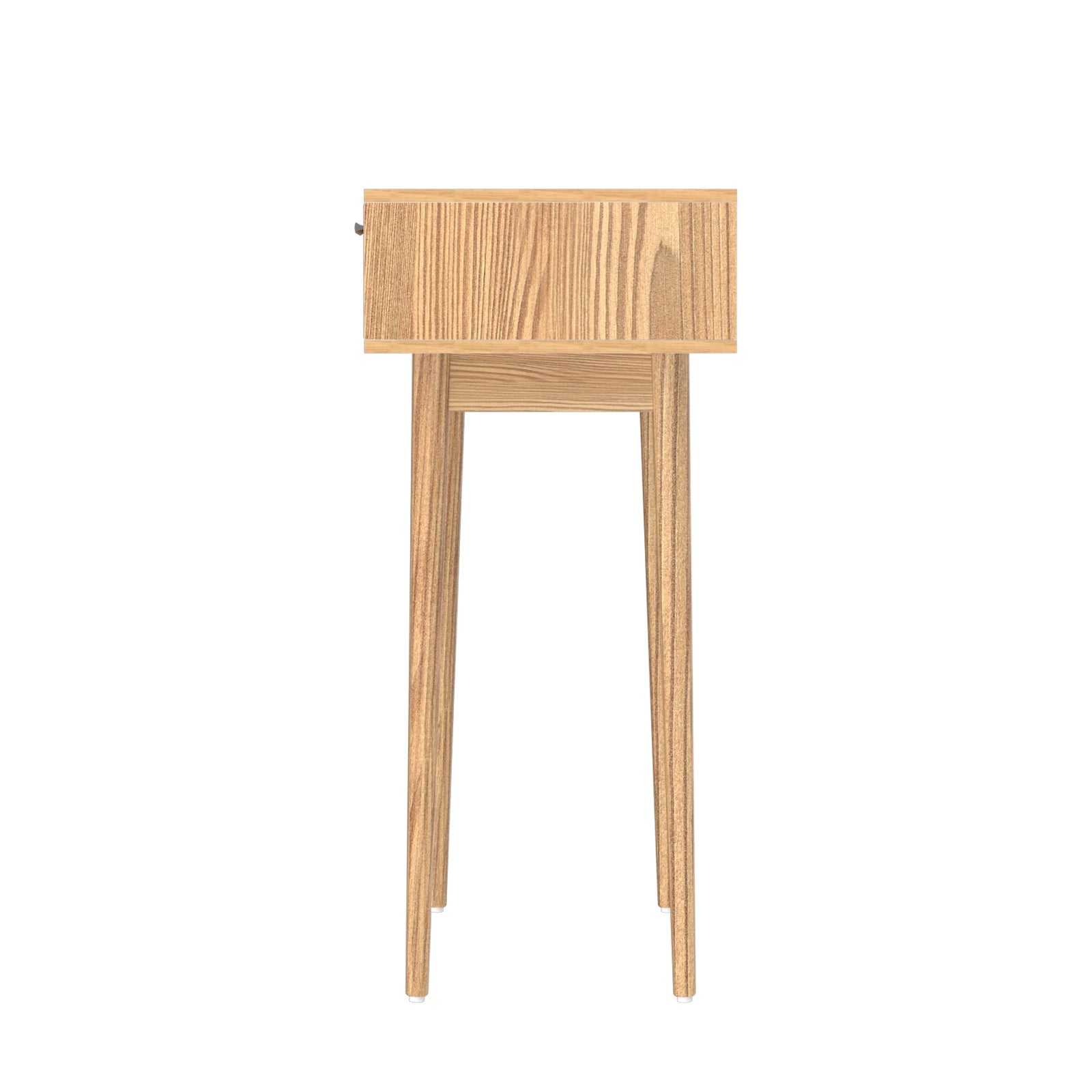 Console Tafel met Rotan Lades en Massief Houten Poten – Boho Haltafel 90 cm | Restfield