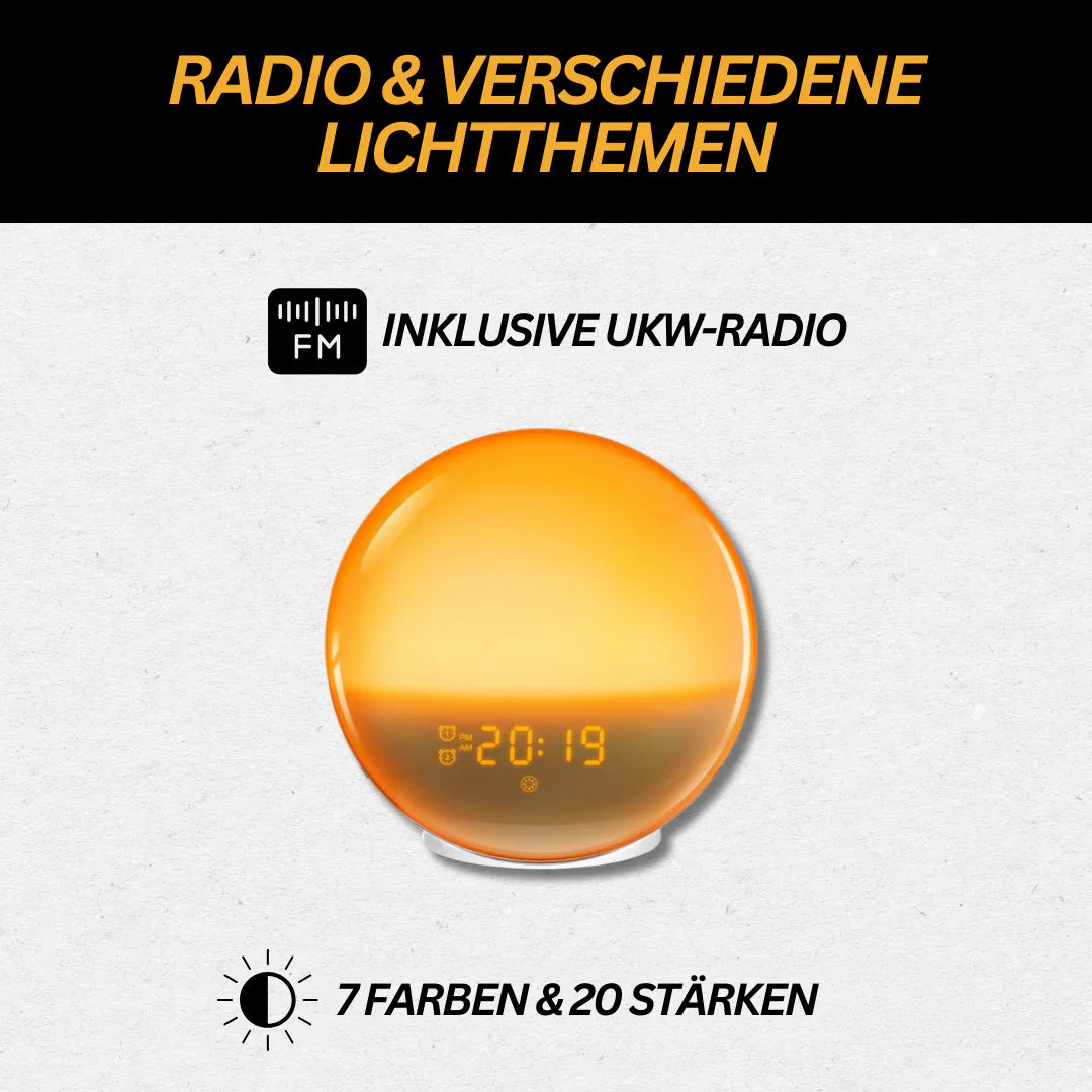 Lichtwekker met Natuurgeluiden & Zonsopgang – Zacht Wakker Worden met Licht en Geluid | Restfield