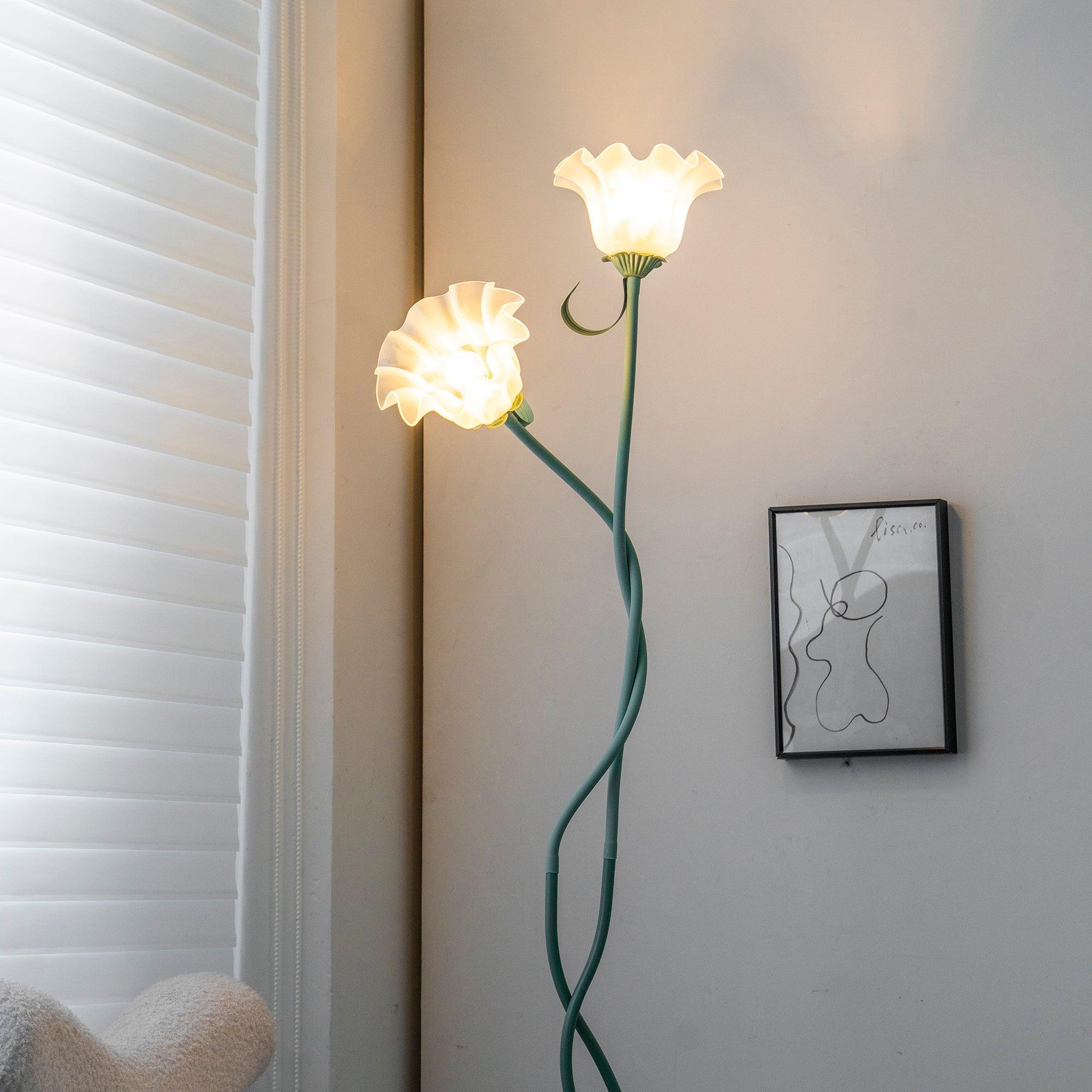 Bloemvormige vloerlamp met sculpturaal design | Restfield