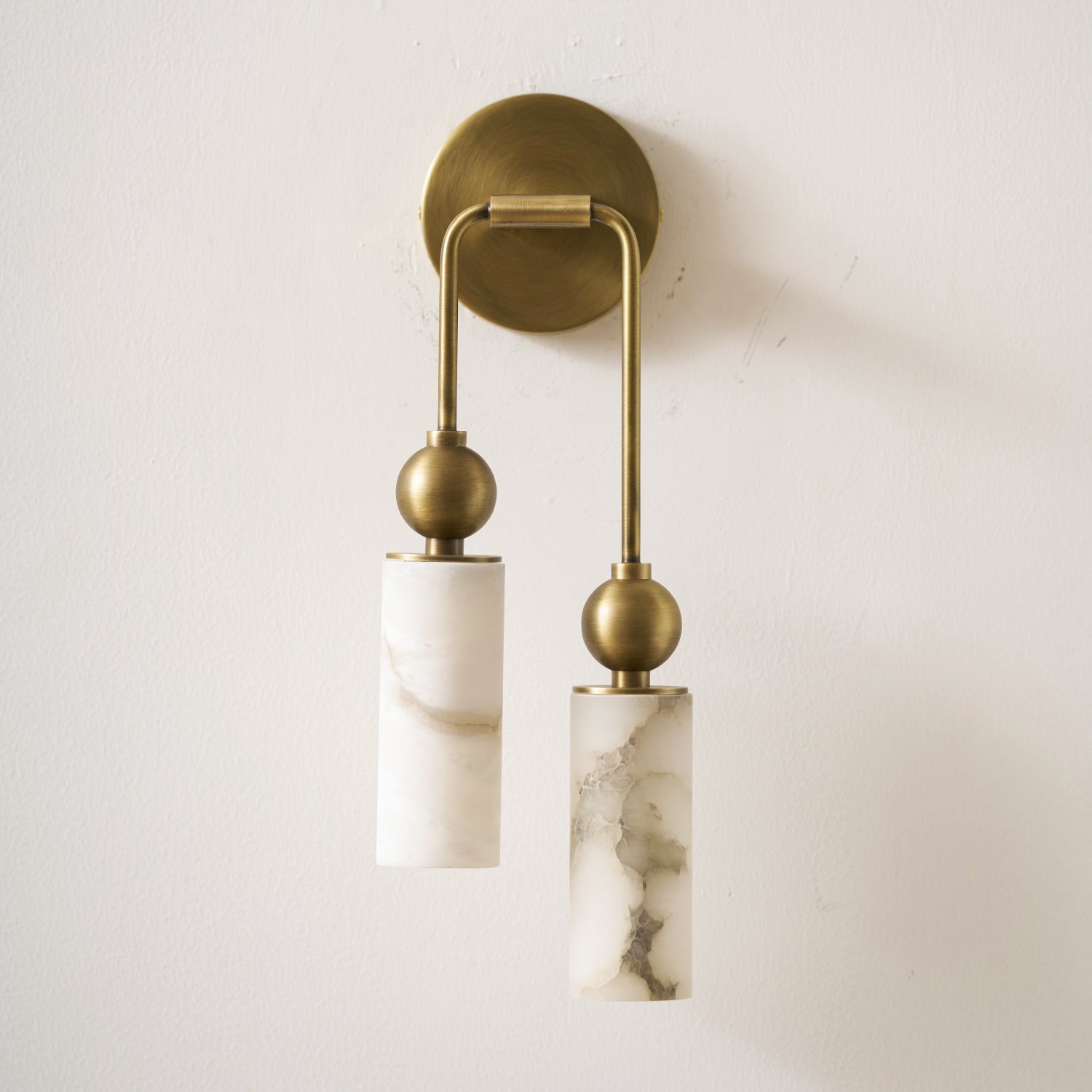 Vintage Wandlamp met Vogel in Messing en Alabaster – Design Wandlamp voor Slaapkamer, Hal en Woonkamer met E14 Fitting | Restfield