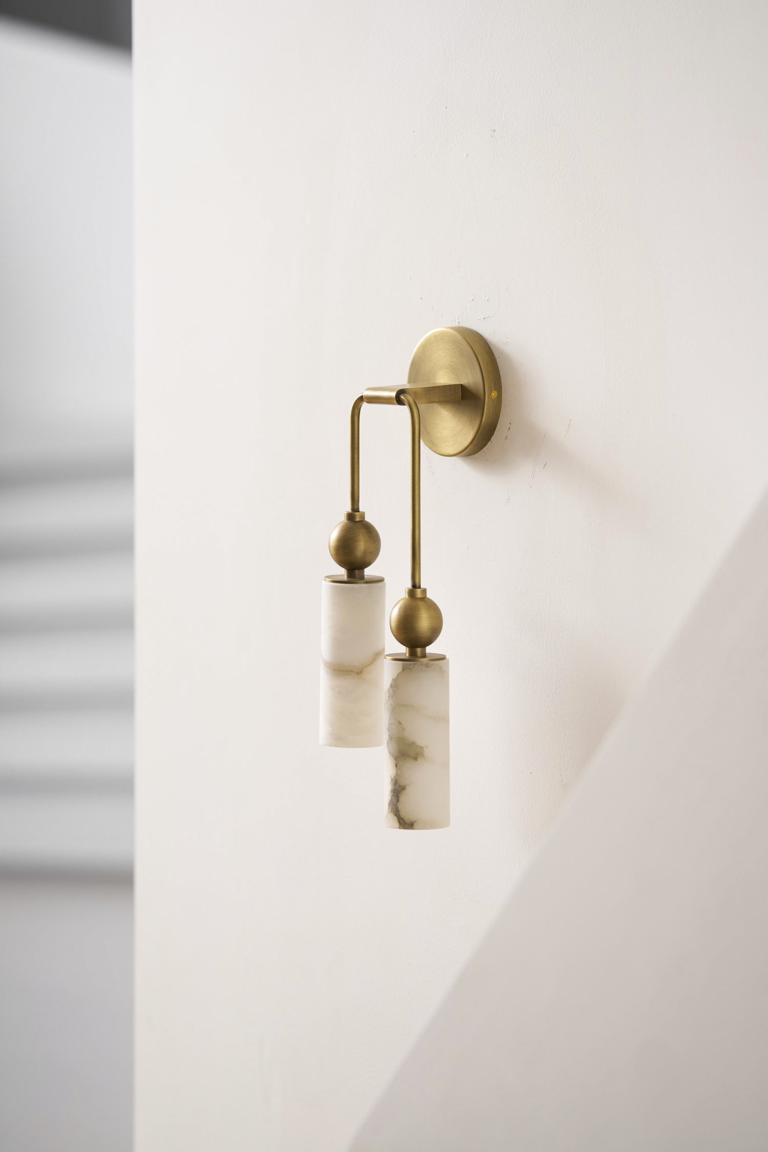 Vintage Wandlamp met Vogel in Messing en Alabaster – Design Wandlamp voor Slaapkamer, Hal en Woonkamer met E14 Fitting | Restfield