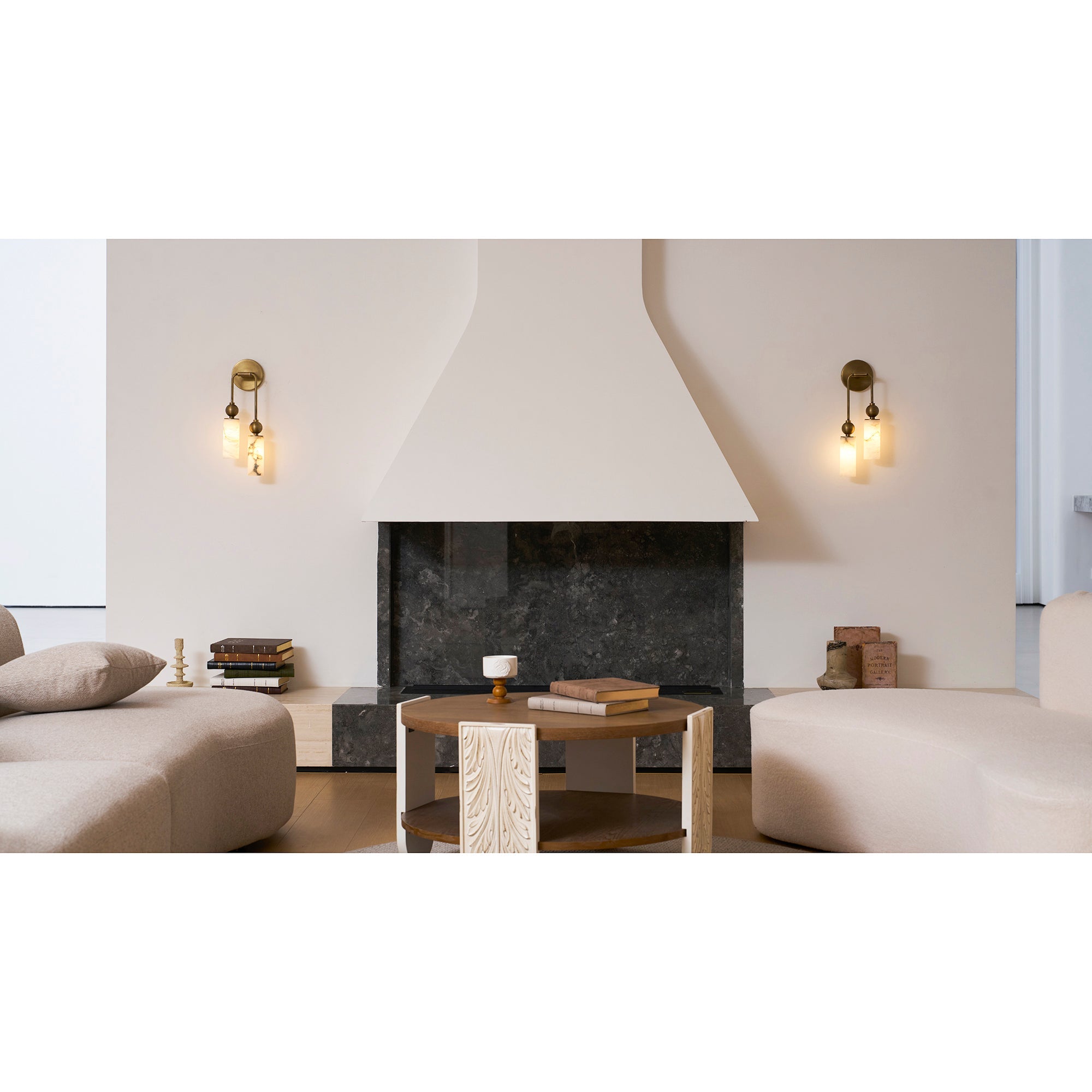 Vintage Wandlamp met Vogel in Messing en Alabaster – Design Wandlamp voor Slaapkamer, Hal en Woonkamer met E14 Fitting | Restfield