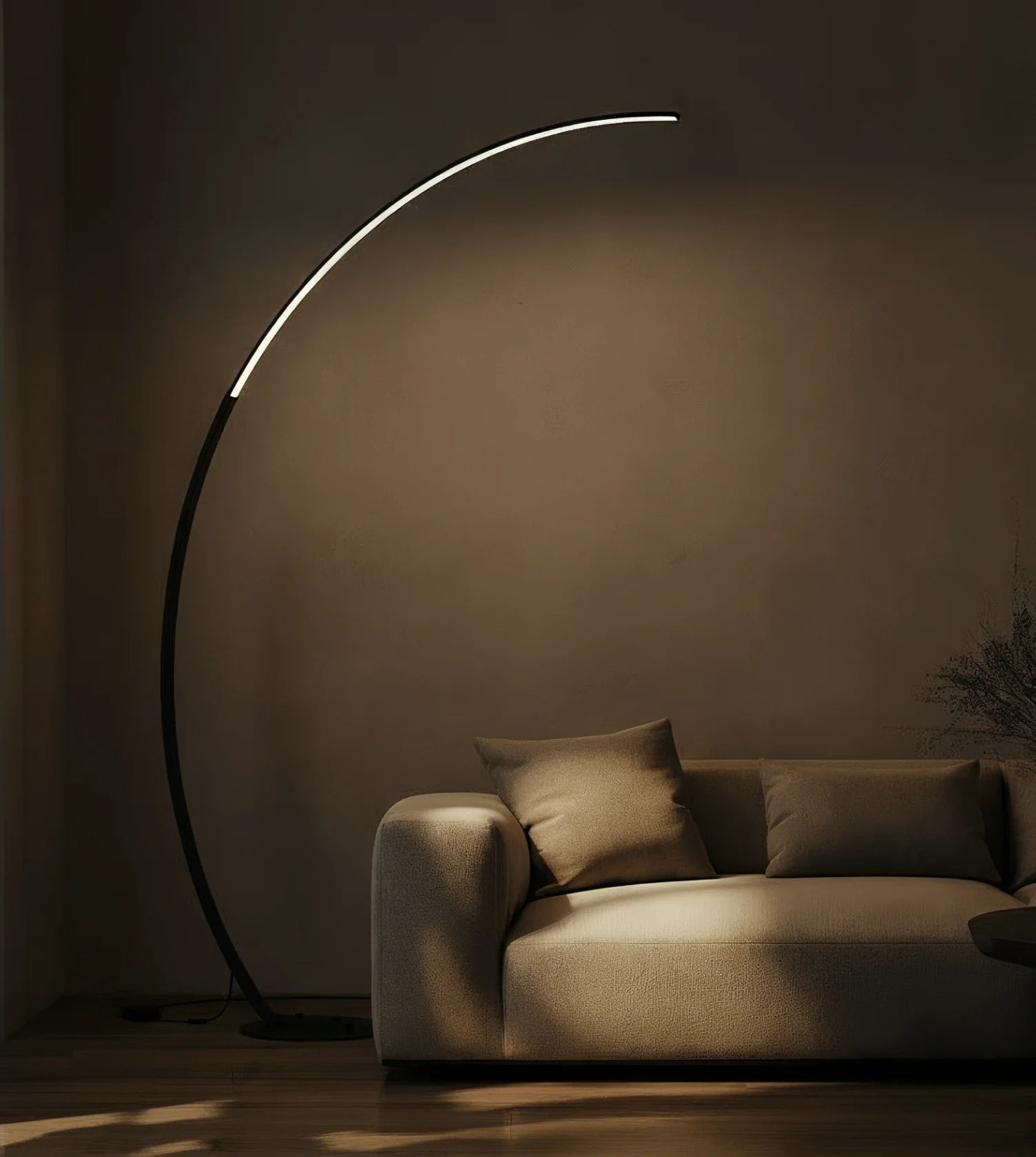 LED Vloerlamp Booglamp Zwart Wit Dimbaar 170cm Modern Design | Restfield