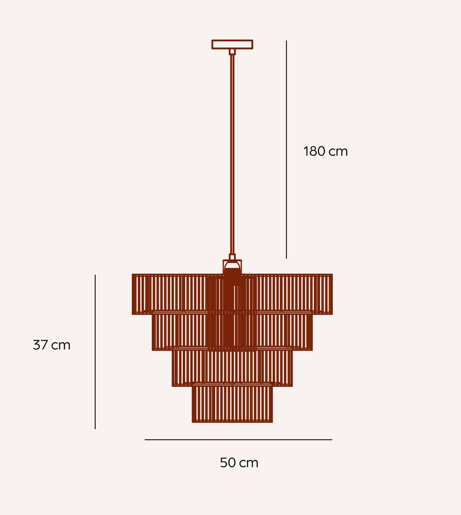 Hanglamp Gevlochten Katoen Taupe 50cm Boho Scandinavisch Verstelbaar | Restfield
