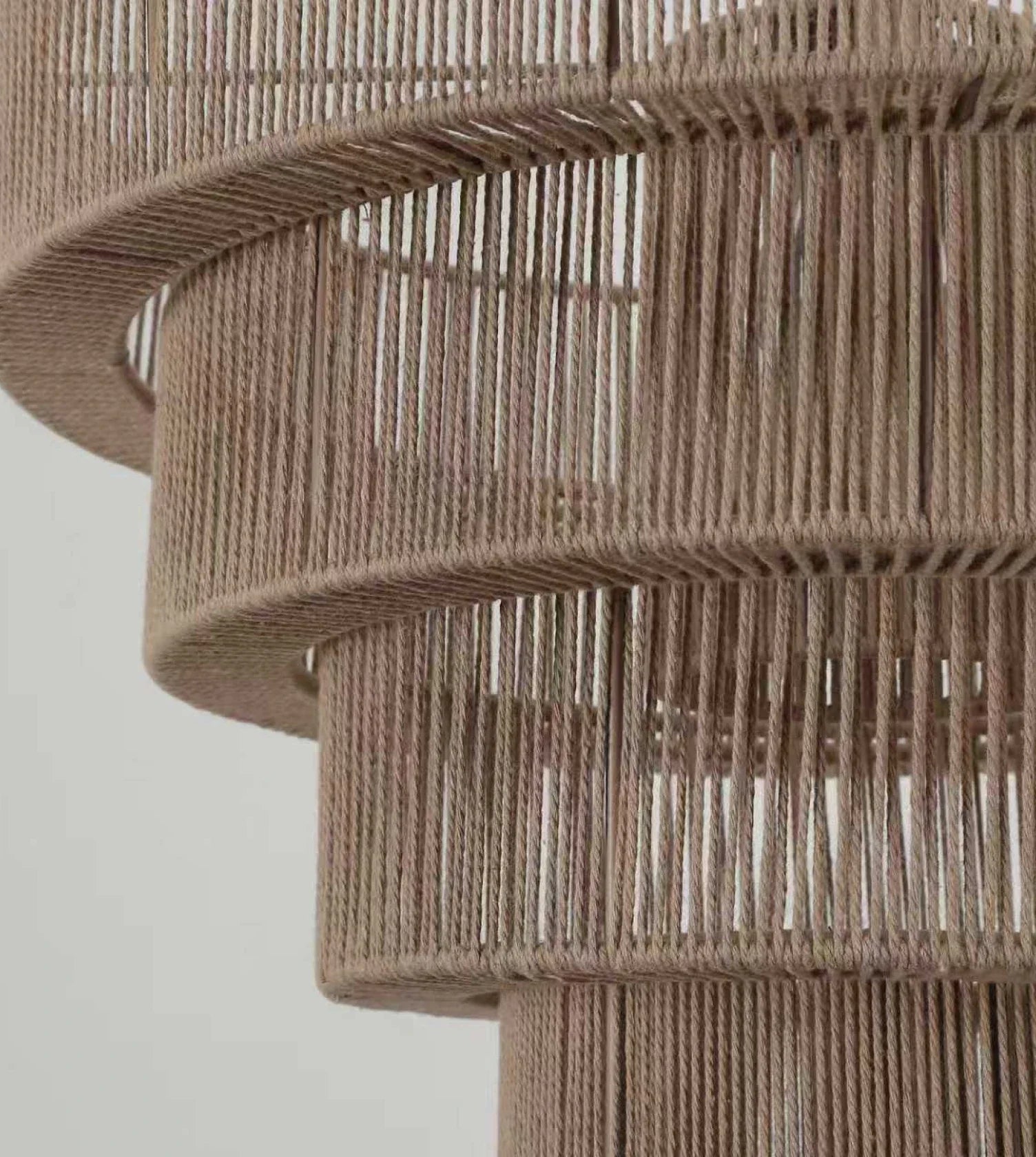 Hanglamp Gevlochten Katoen Taupe 50cm Boho Scandinavisch Verstelbaar | Restfield