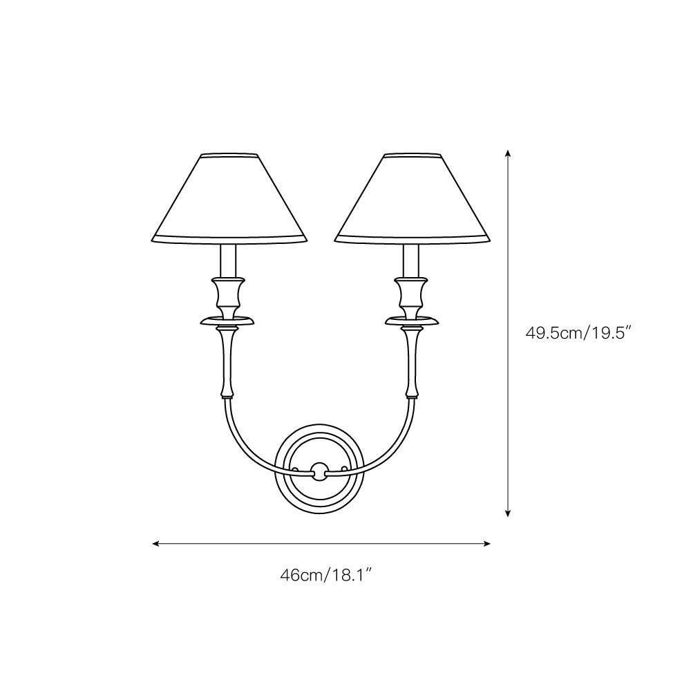 Moderne Wandlamp met Zwarte Stoffen Kap in Messing, Nikkel of Zwart – 1 of 2 Lichtpunten Design Verlichting | Restfield