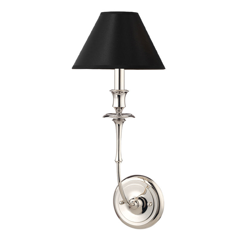 Moderne Wandlamp met Zwarte Stoffen Kap in Messing, Nikkel of Zwart – 1 of 2 Lichtpunten Design Verlichting | Restfield