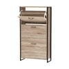Schoenenkast met Organiser en 24 Paar Opbergcapaciteit – Houten Front en Metalen Frame | Restfield