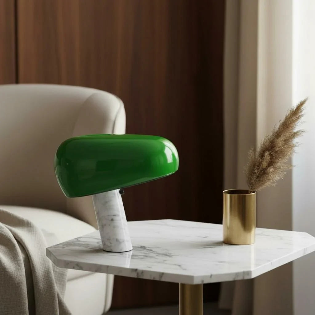 Design Tafellamp met Marmeren Voet – Warm Licht voor Woonkamer & Slaapkamer | Restfield