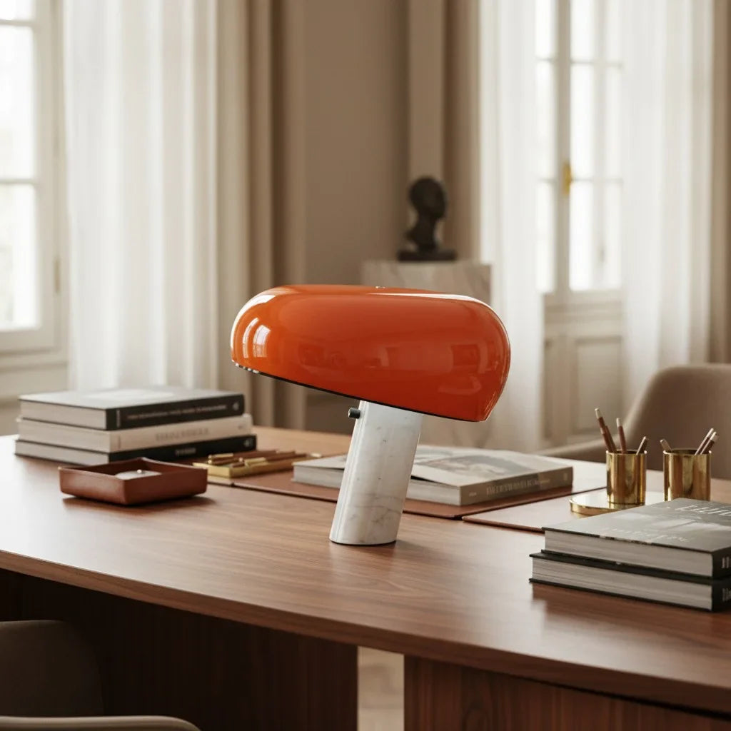 Design Tafellamp met Marmeren Voet – Warm Licht voor Woonkamer & Slaapkamer | Restfield