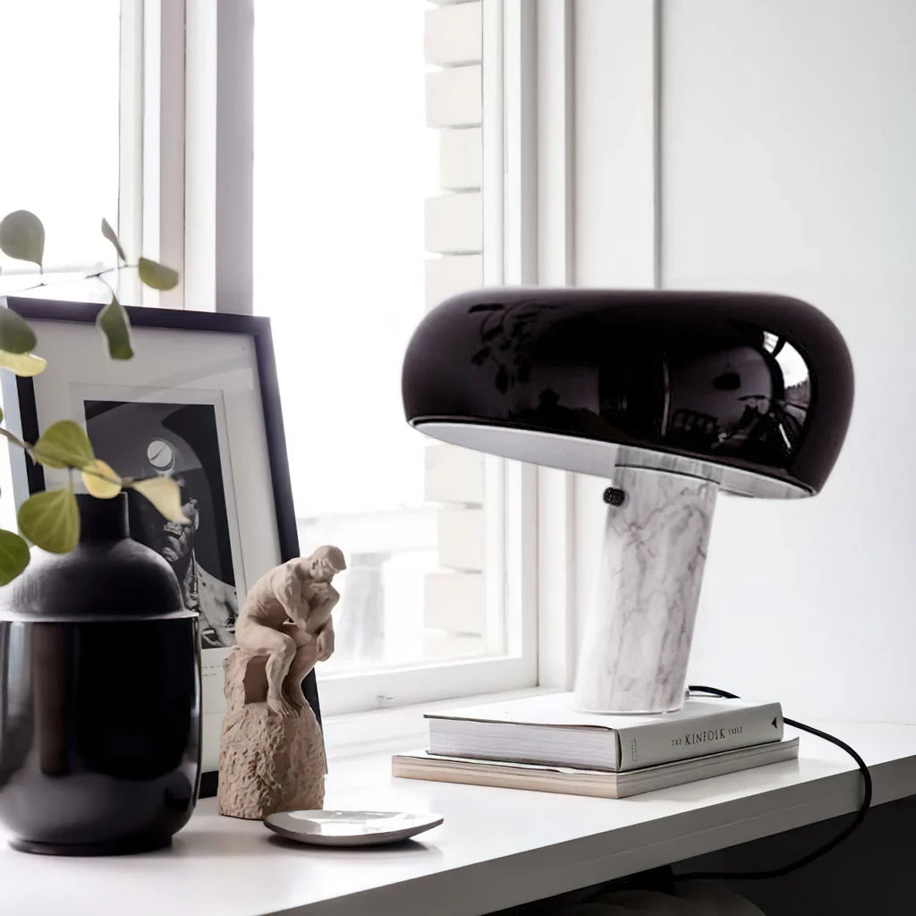 Design Tafellamp met Marmeren Voet – Warm Licht voor Woonkamer & Slaapkamer | Restfield