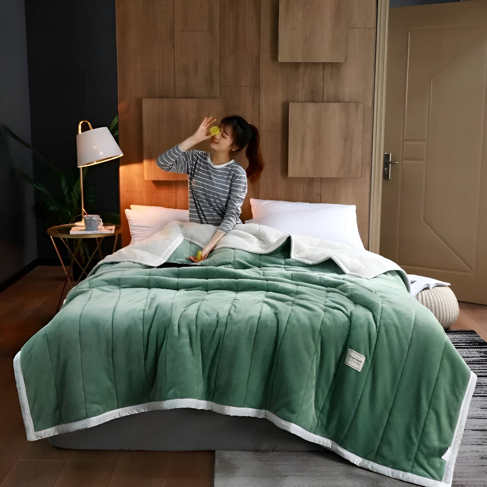 Sherpa Fleecedeken Superzacht Warm Plaid Fleece Meerdere Maten Flockpatroon | Restfield