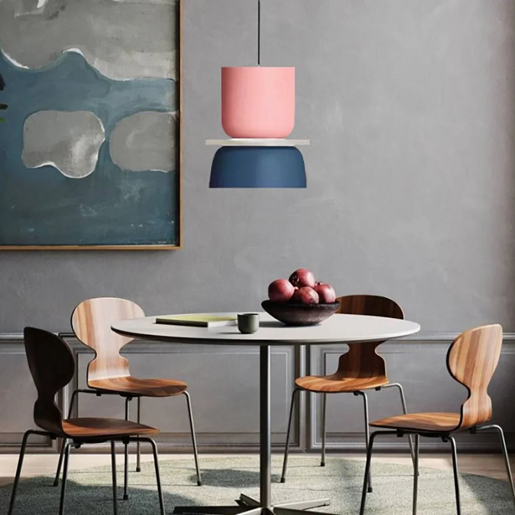 Hanglamp Nordic Color Block Aluminium Acryl Macaron 29cm E27 | Restfield