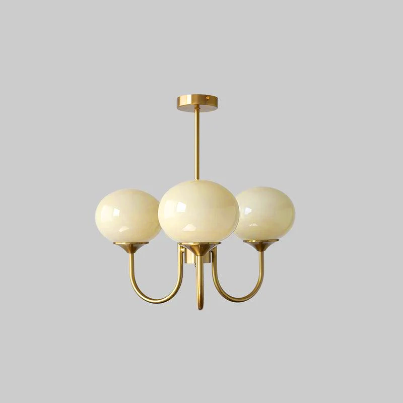 Glazen Kroonluchter Met Roze Witte Of Creme Bollen En Gouden Of Chromen Frame Moderne Design Kroonluchter Met 3 Of 5 Lichtpunten Voor Woonkamer En Eetkamer | Restfield