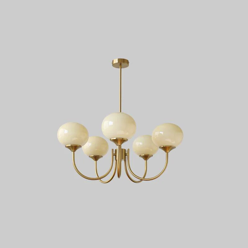 Glazen Kroonluchter Met Roze Witte Of Creme Bollen En Gouden Of Chromen Frame Moderne Design Kroonluchter Met 3 Of 5 Lichtpunten Voor Woonkamer En Eetkamer | Restfield