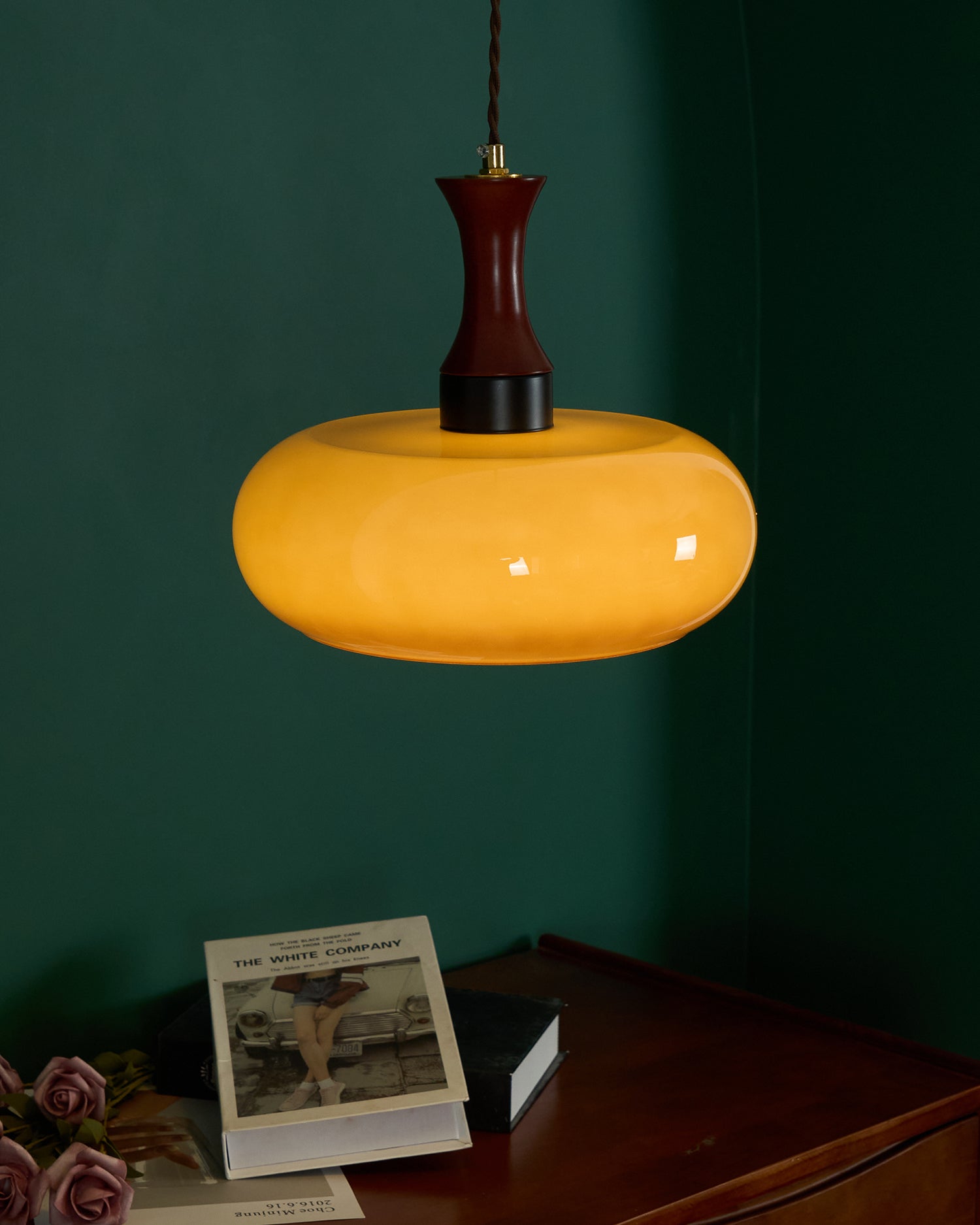 Amber glazen hanglamp – warme sfeerverlichting voor woonkamer en eetkamer | Restfield