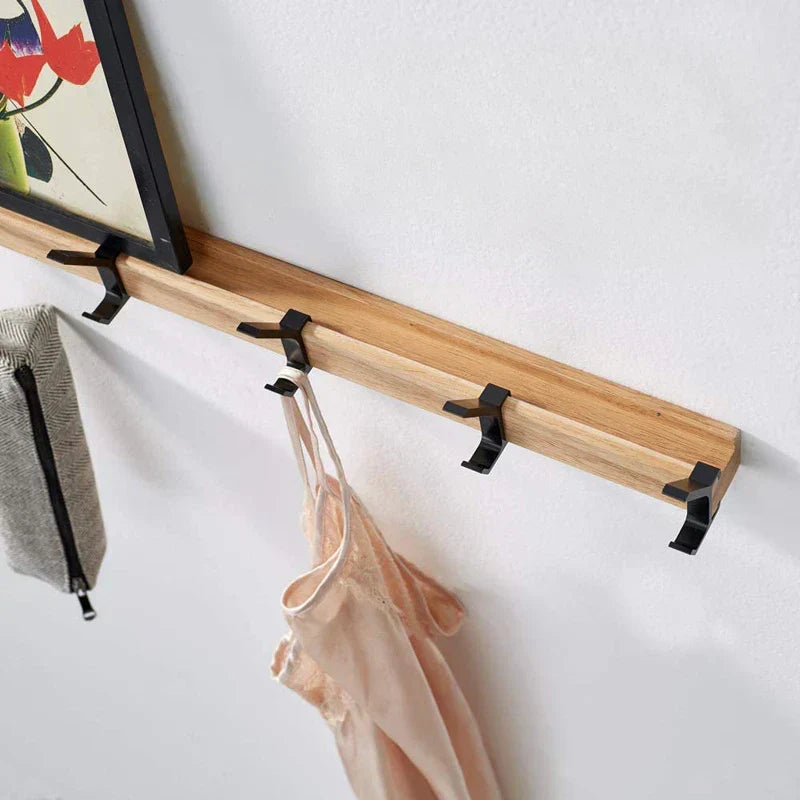 Wandgarderobe met Verstelbare Haken – Scandinavische Kapstok van Hout & Metaal | Restfield