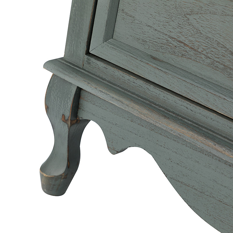 Franse Landelijke Bijzettafel Met 2 Lades En Geïntegreerd Oplaadstation Voor Woonkamer | Restfield