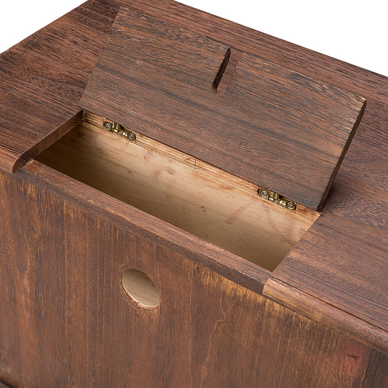 Franse Landelijke Bijzettafel Met 2 Lades En Geïntegreerd Oplaadstation Voor Woonkamer | Restfield