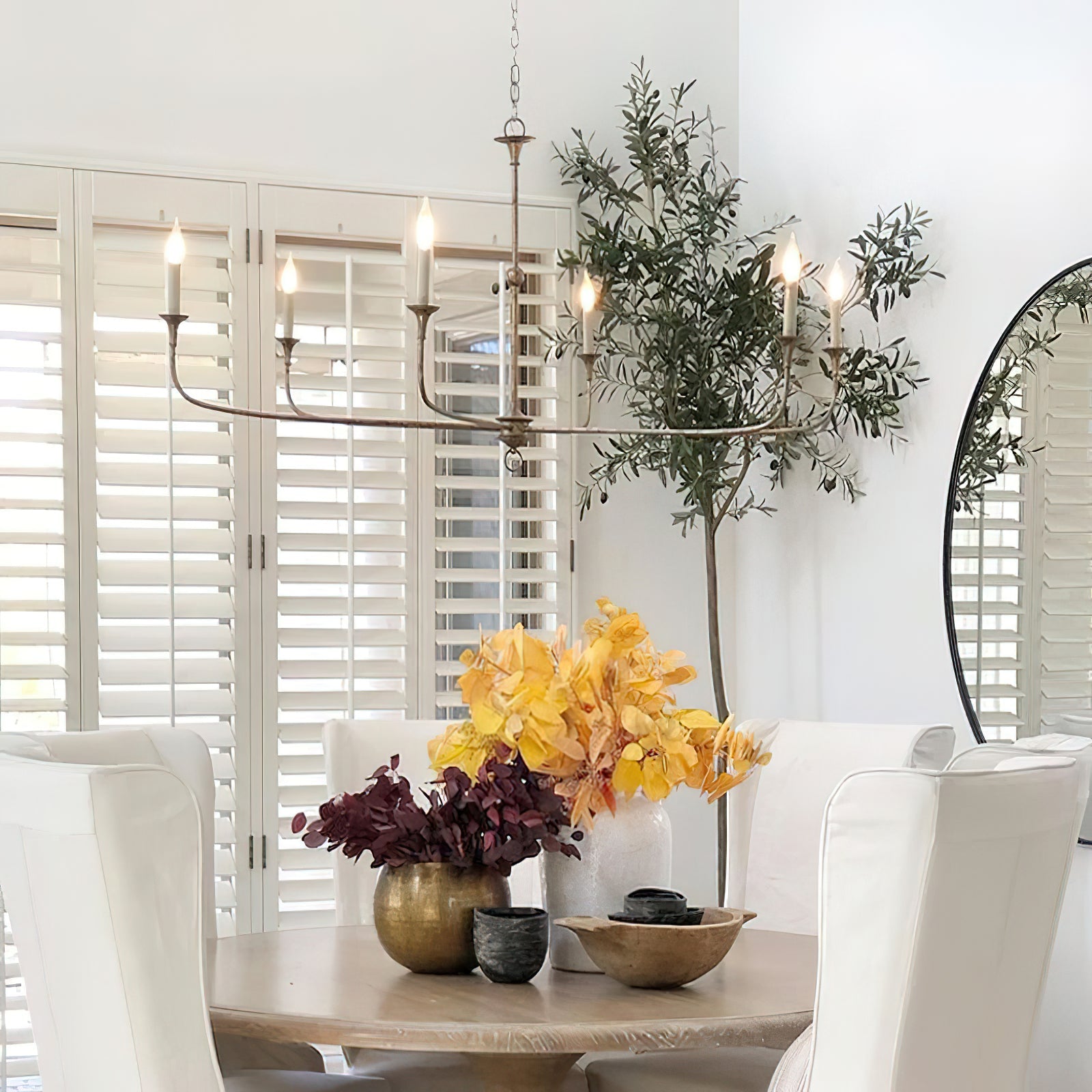 Lampe Bougie Lustre Laiton Métal Or Noir Blanc Nickel Salon Salle à Manger 5 6 Bras Suspension Vintage Lustre Bougies | Restfield