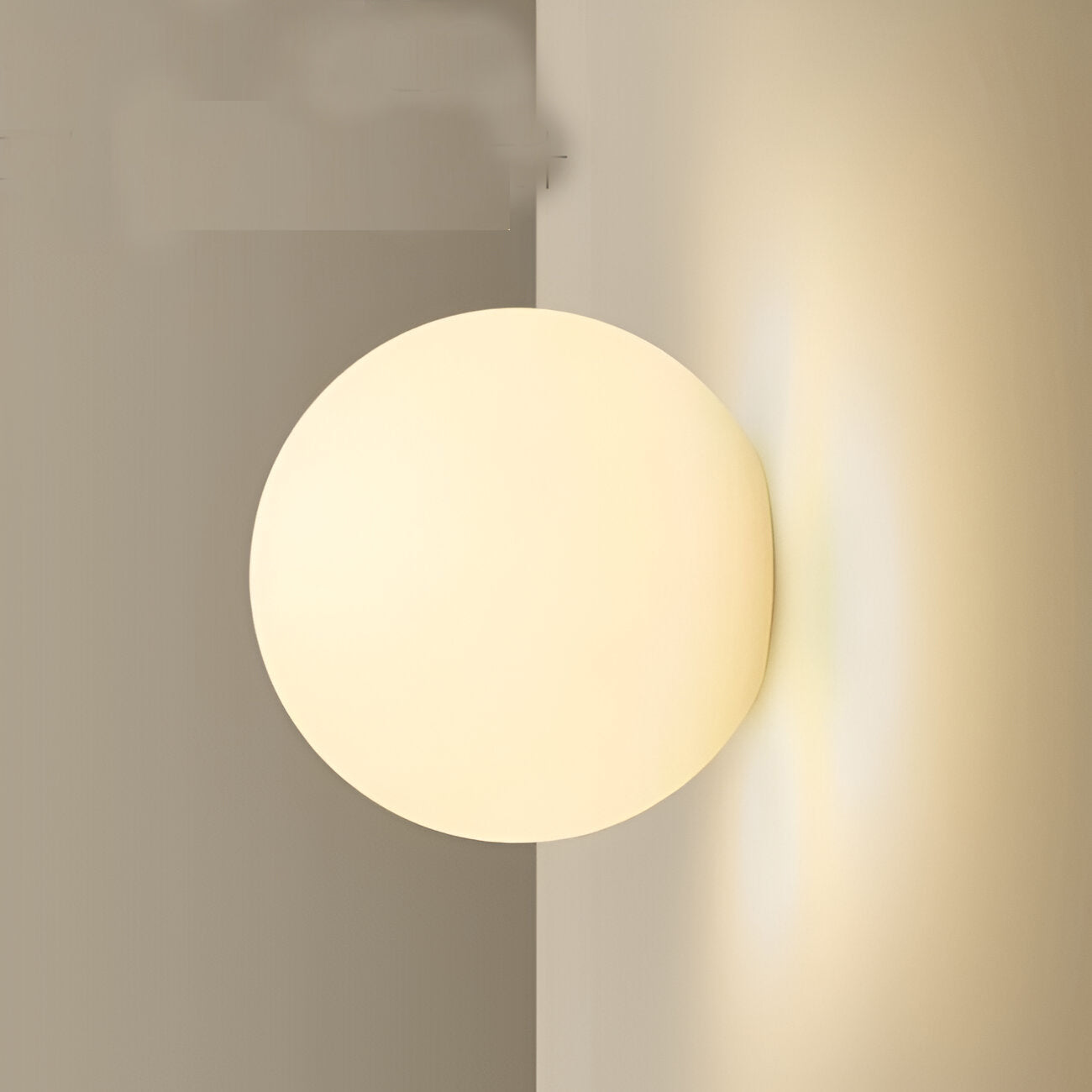 Wandlamp Rond Gesatineerd Glas Minimalistisch Japandi Ø12 Ø20 Slaapkamer Hal | Restfield