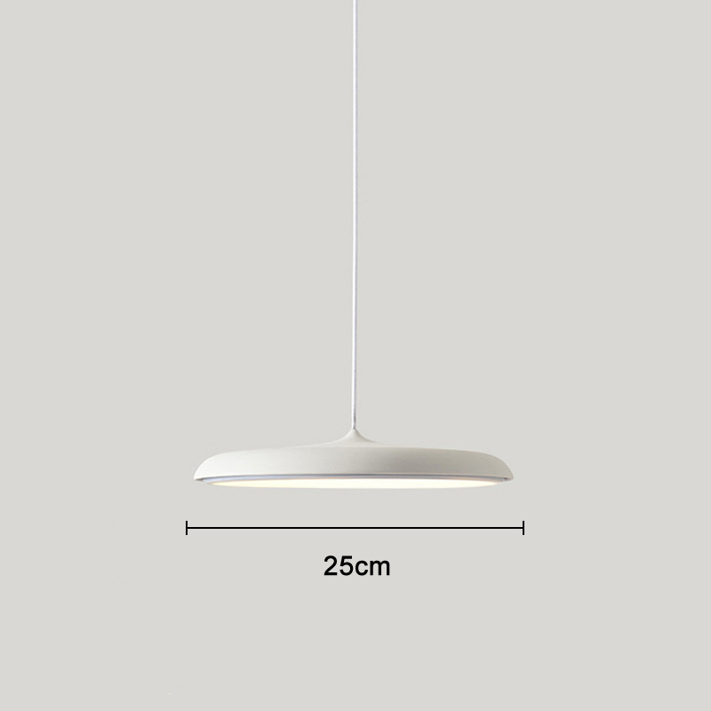 Scandinavische ultradunne schijfvormige hanglamp met diffuus ledlicht voor moderne interieurs | Restfield