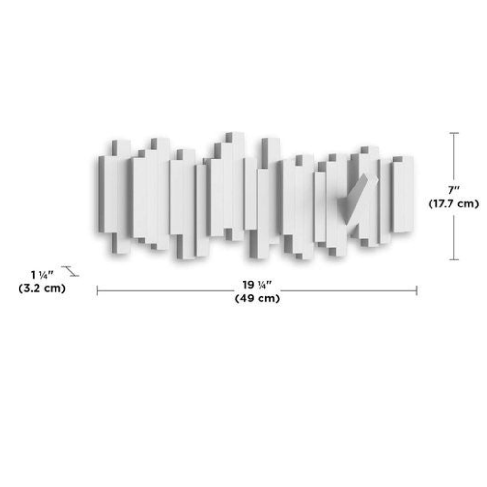 Kapstok met Magnetische Klapbare Haken | Hout & Modern Design