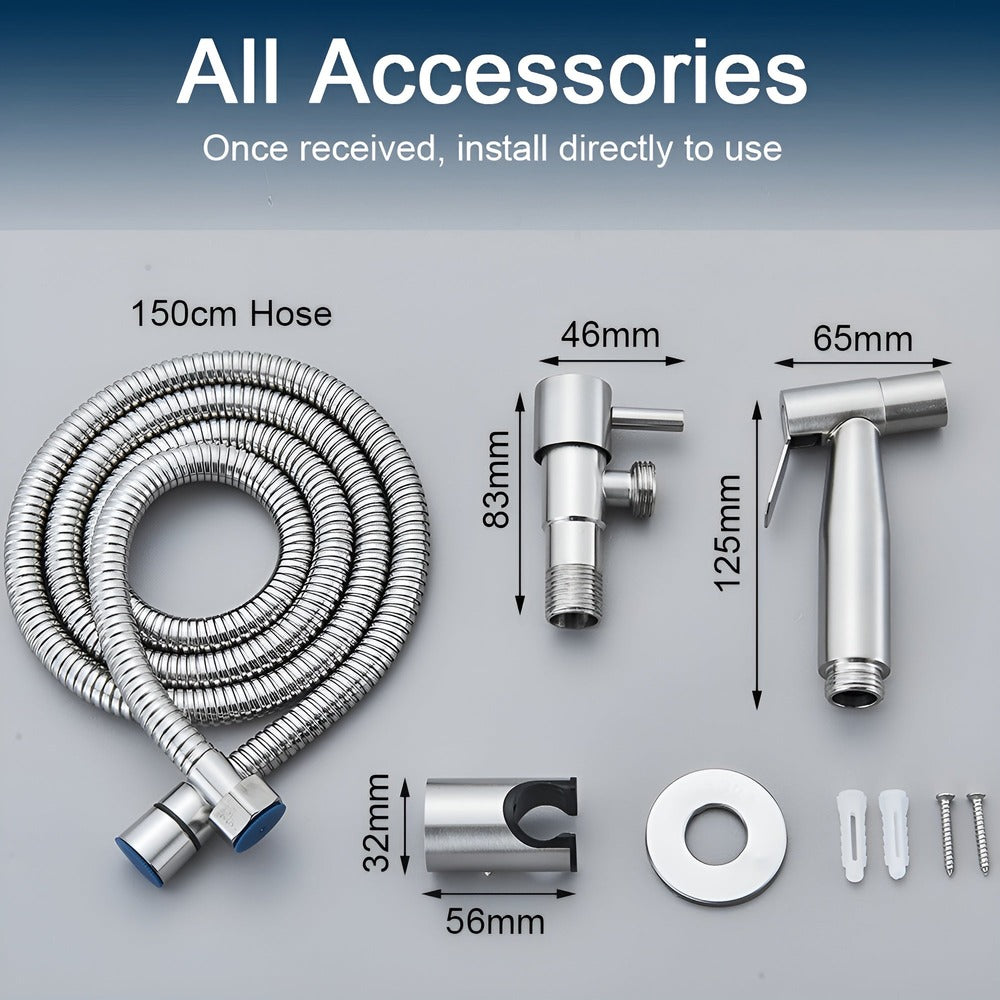 Bidet Douche Set RVS 304 Wandmontage Toilet Hygiëne Spray | Restfield