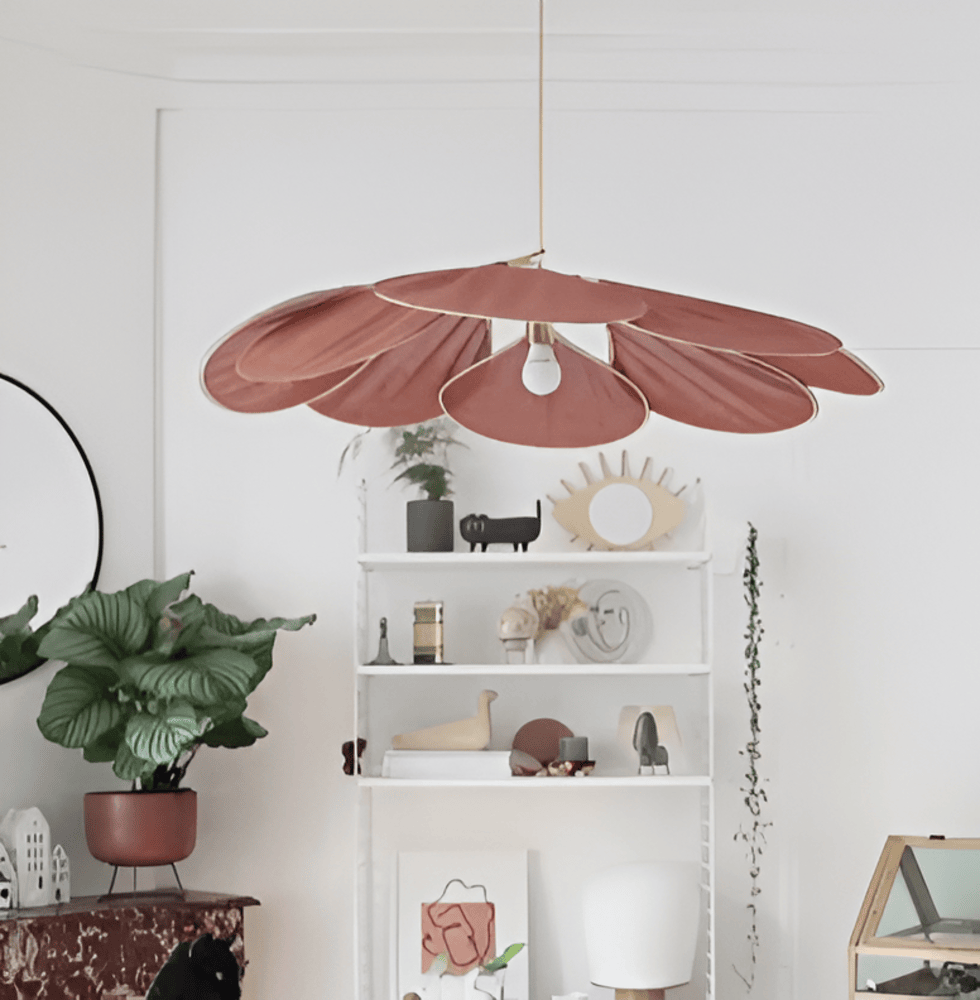 Hanglamp Bloem Stof Vintage E27 Warm Wit 50-80cm Woonkamer Slaapkamer Eetkamer