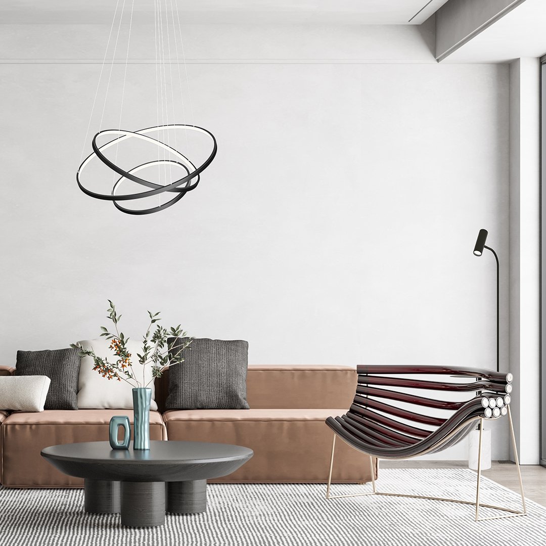 LED Hanglamp Ringen 70-55-40cm Dimbaar Aluminium Design | Restfield