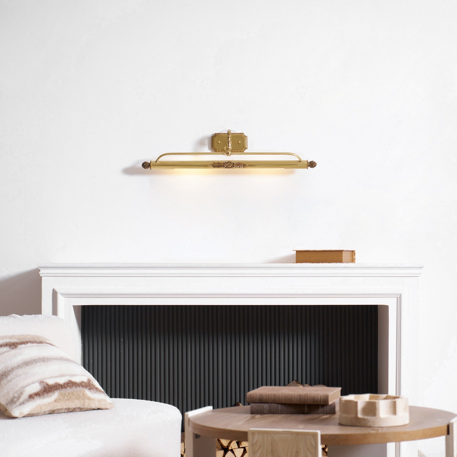 Messing Schilderij Wandlamp met Geïntegreerde Verlichting – Luxe Galerijverlichting in Antiek Messing | Restfield