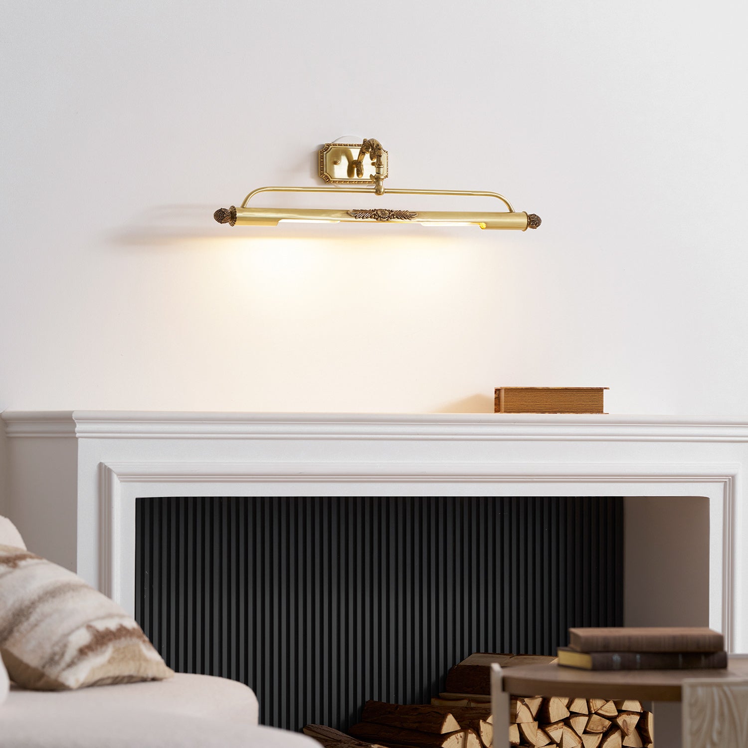 Messing Schilderij Wandlamp met Geïntegreerde Verlichting – Luxe Galerijverlichting in Antiek Messing | Restfield