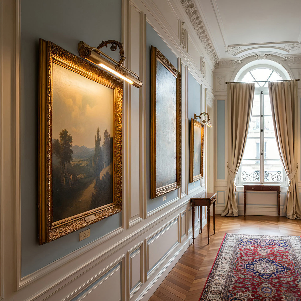 Messing Schilderij Wandlamp met Geïntegreerde Verlichting – Luxe Galerijverlichting in Antiek Messing | Restfield