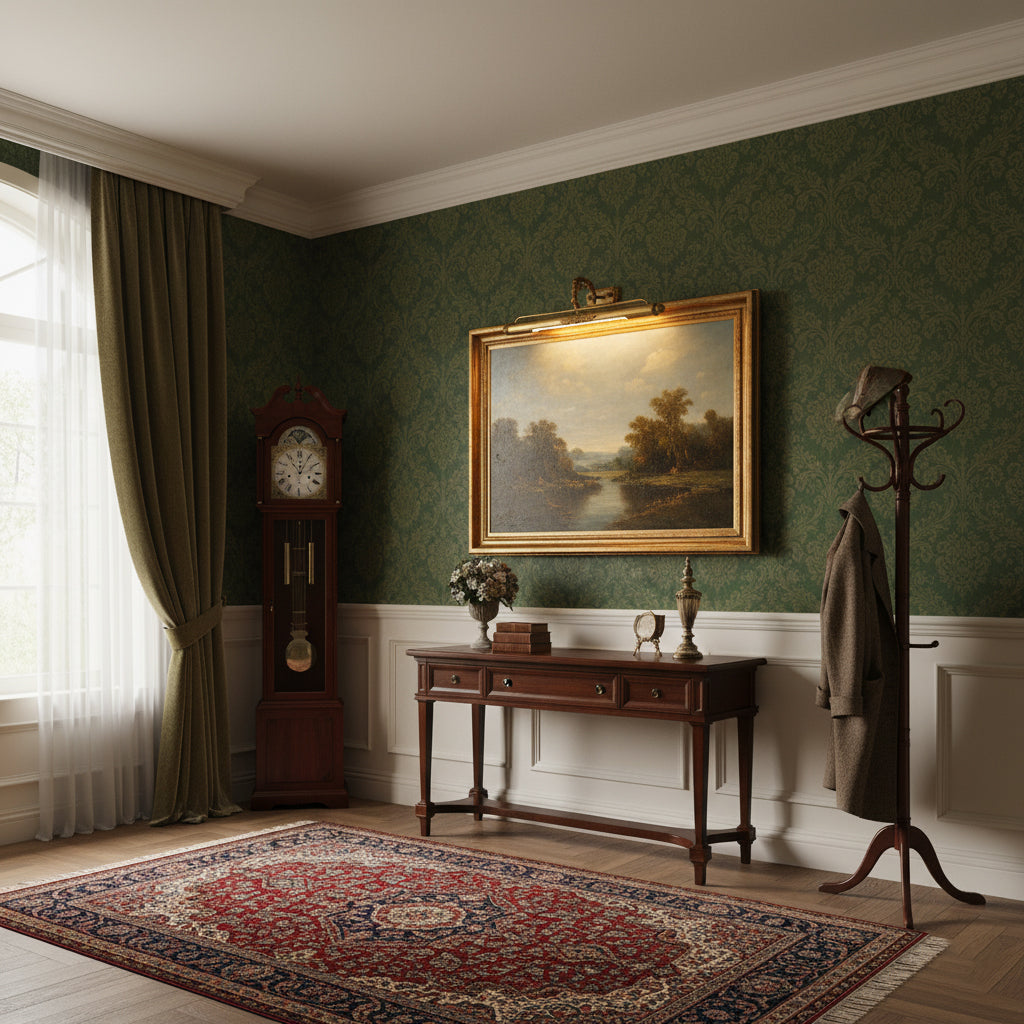 Messing Schilderij Wandlamp met Geïntegreerde Verlichting – Luxe Galerijverlichting in Antiek Messing | Restfield