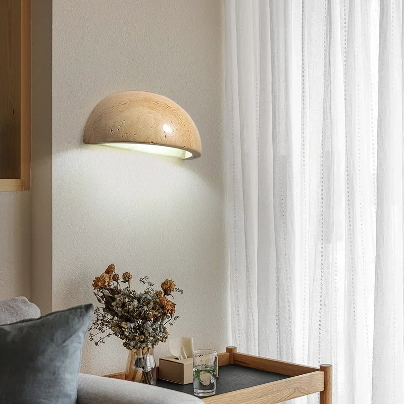 Wandlamp Steen LED Rond 15cm Warm Licht Woonkamer Slaapkamer | Restfield