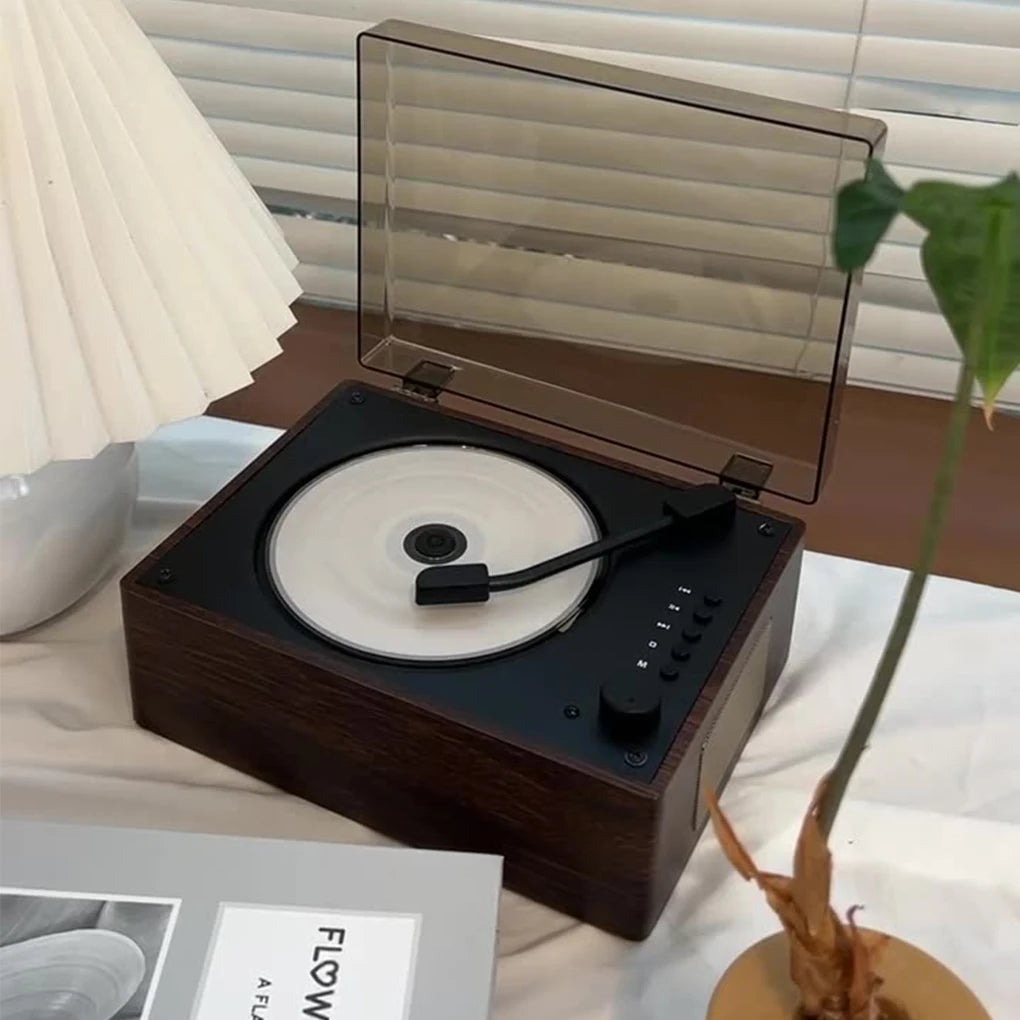 Lecteur CD rétro Bluetooth 5.1 Portable Bois USB AUX Salon Chambre Lecteur musical Rechargeable Télécommande Vintage | Restfield