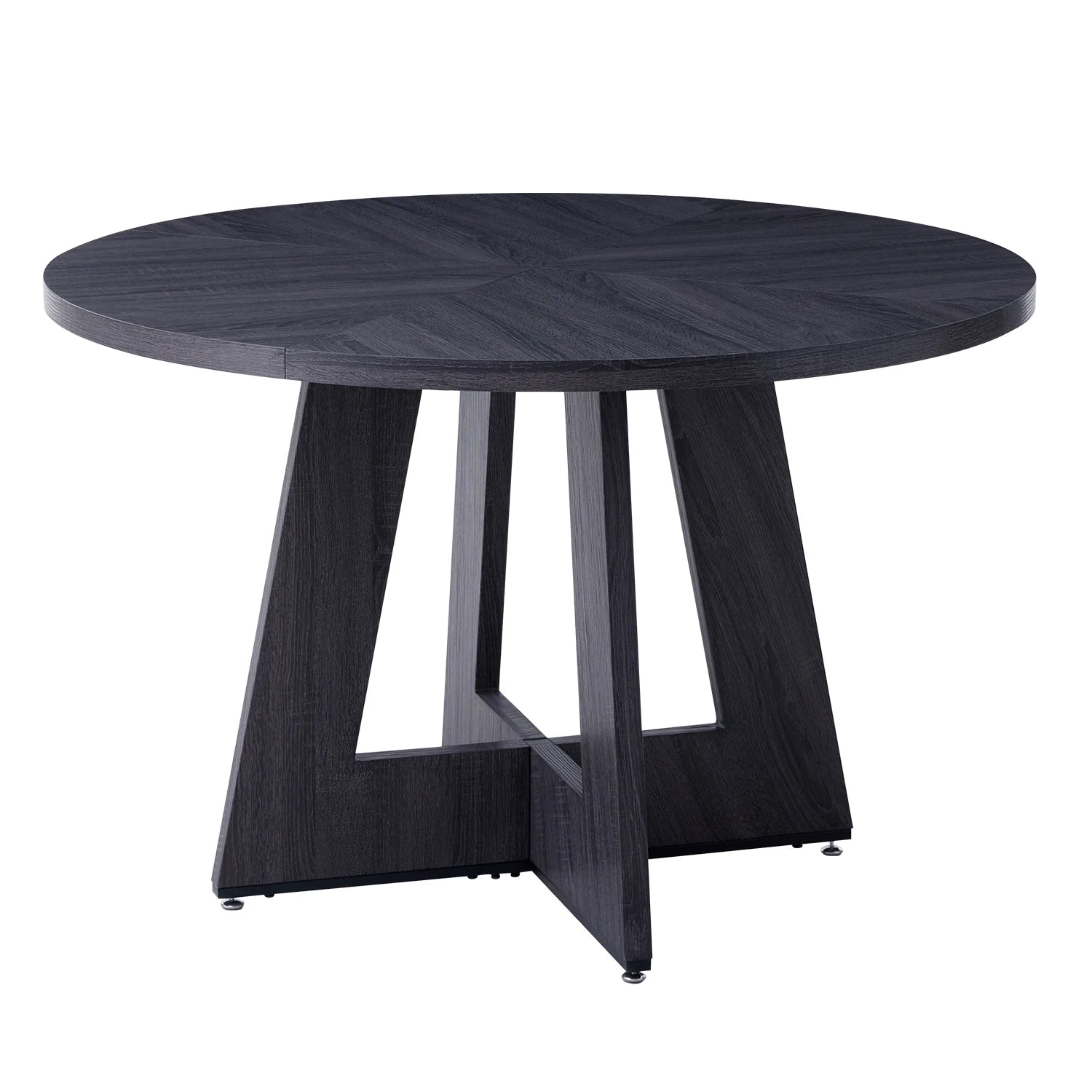 Ronde Eettafel 120cm Hout Industrieel Zwart Of Naturel 4-6 Personen | Restfield