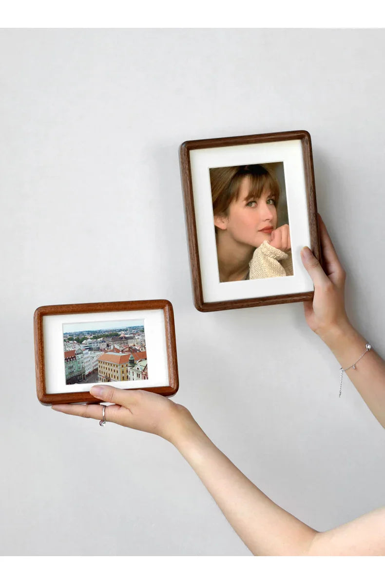 Cadre Photo Bois Massif Fait Main Format A4 Portrait Salon Photo de Mariage Vintage | Restfield