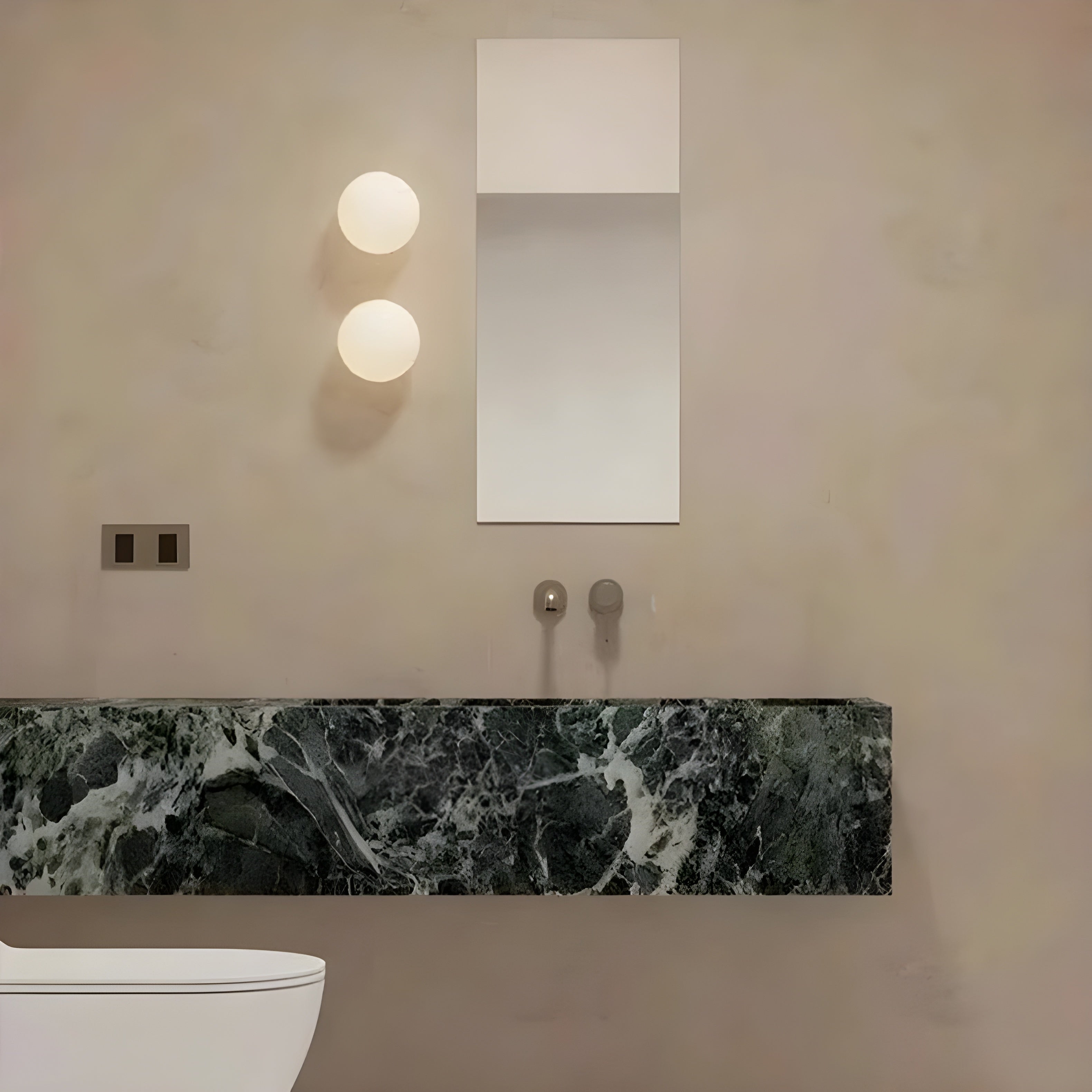 Applique Murale Ronde Verre Mat Minimaliste Scandinave Japandi Élégante Salon Chambre | Restfield