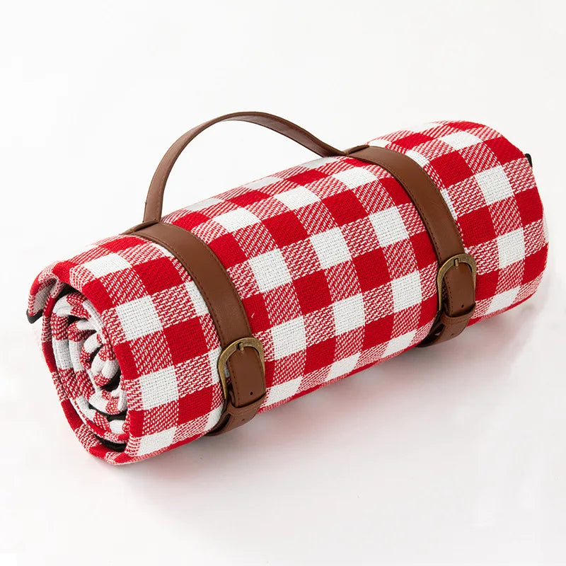 Picknickdeken Waterdicht Geruit Met Draagriem 150x200 Of 200x200 cm | Restfield
