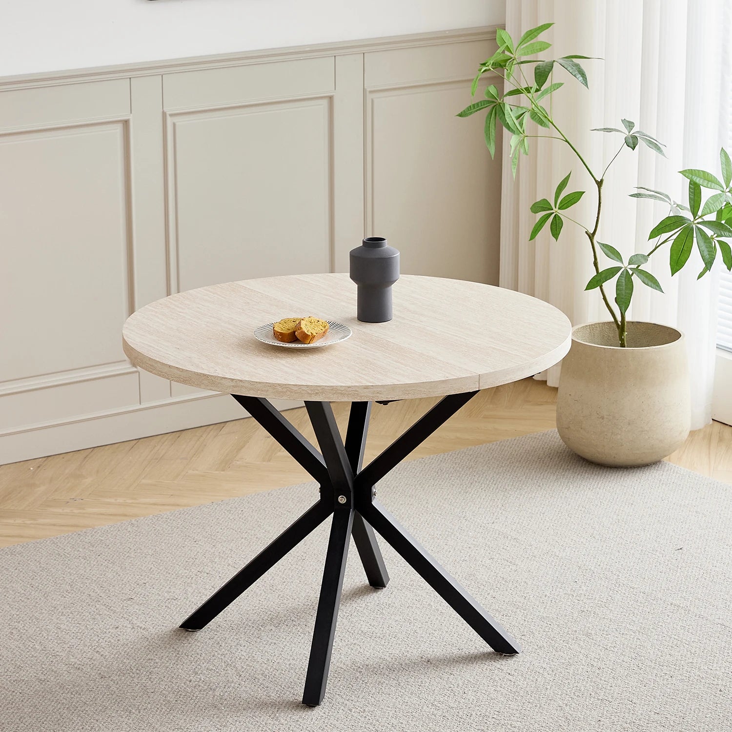 Ronde Eettafel 100cm Hout Modern Scandinavisch 4 Personen | Restfield
