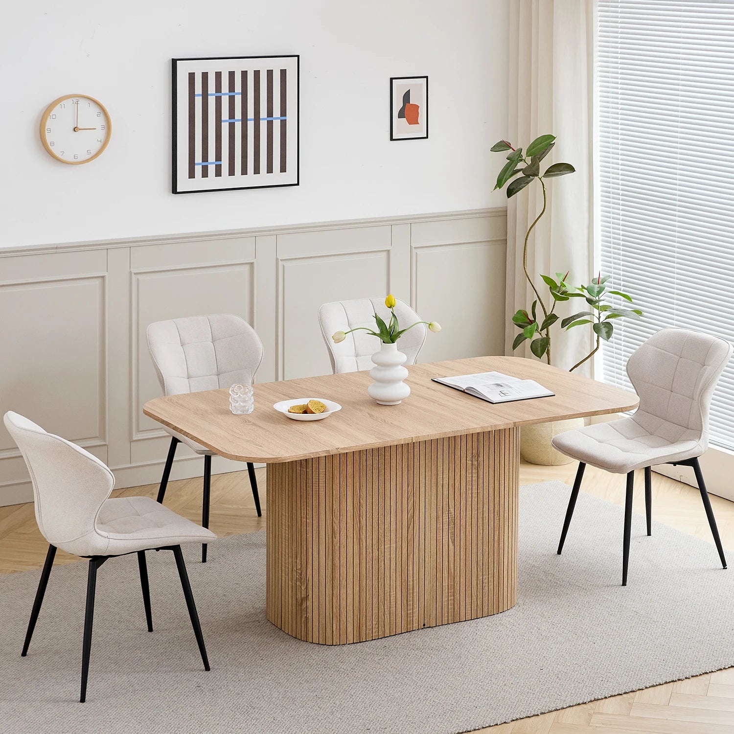 Eettafel Massief Hout Scandinavisch 160x90 Rechthoek 4-6 Personen | Restfield