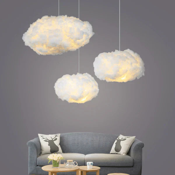 Wolken Hanglamp Katoen Zacht Warm LED Wit 40cm Slaapkamer Plafondlamp | Restfield