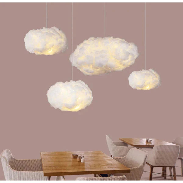 Wolken Hanglamp Katoen Zacht Warm LED Wit 40cm Slaapkamer Plafondlamp | Restfield