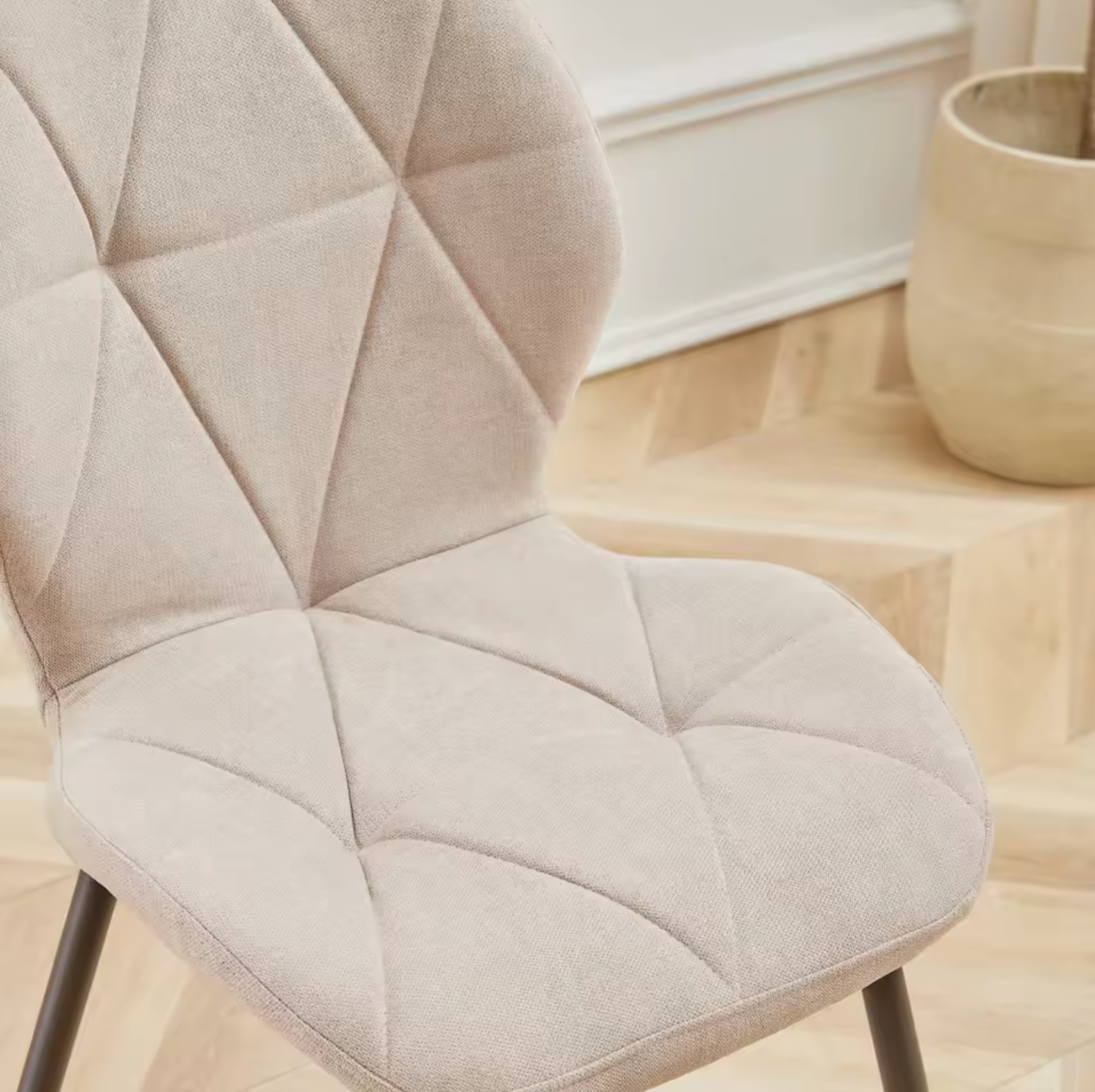 Eetkamerstoelen Set Van 4 Gestoffeerd Fluweel Metaal Modern Scandinavisch Keuken Eettafel Stoelen | Restfield