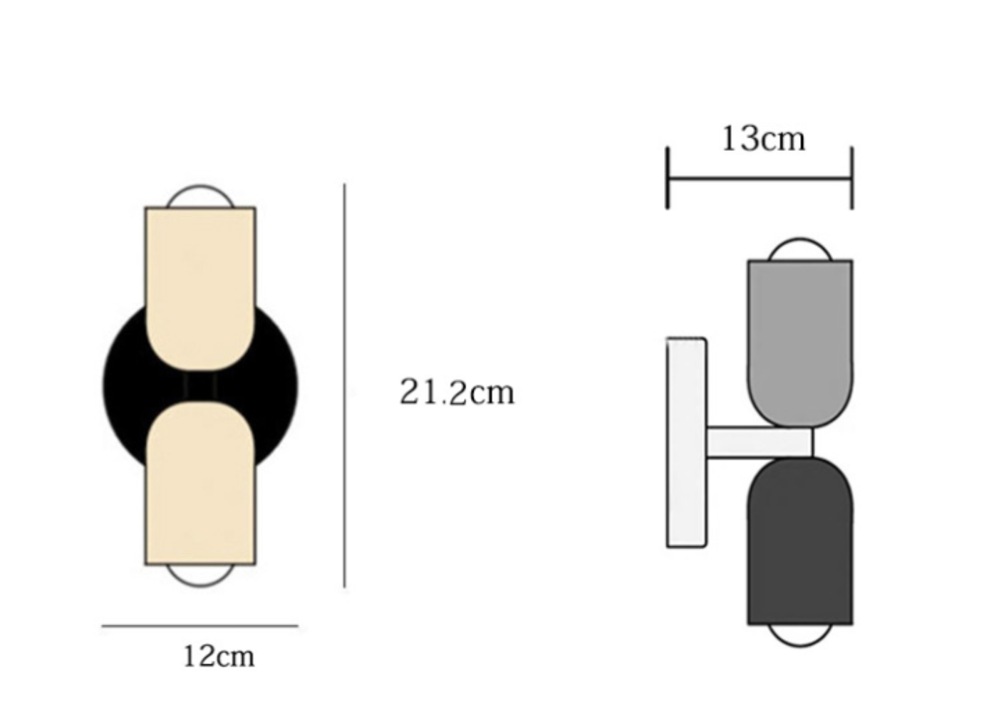 Wandlamp Cilinder Modern Minimalistisch LED Warm Wit 21cm | Restfield
